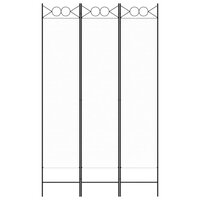 Kamerscherm met 3 panelen 120x200 cm stof wit 3