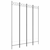 Kamerscherm met 4 panelen 160x200 cm stof wit 2