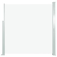 Windscherm uittrekbaar 140x300 cm cr&egrave;mekleurig 2