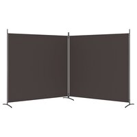 Kamerscherm met 2 panelen 348x180 cm stof bruin 4