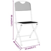Tuinstoelen inklapbaar 2 st metaalgaas antracietkleurig 7