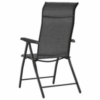Tuinstoelen 2 st inklapbaar poly rattan grijs 7