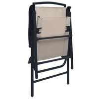 Tuinstoelen inklapbaar 2 st textileen cr&egrave;me 6
