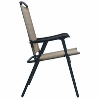 Tuinstoelen inklapbaar 2 st textileen taupe 4