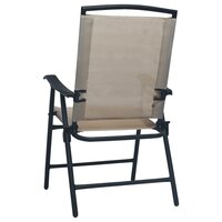 Tuinstoelen inklapbaar 2 st textileen taupe 5
