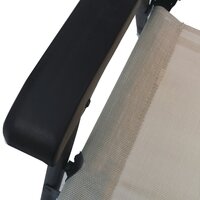 Tuinstoelen inklapbaar 2 st textileen taupe 8