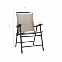 Tuinstoelen inklapbaar 2 st textileen taupe 9