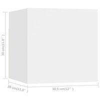 Tv-wandmeubel 30,5x30x30 cm wit 12