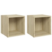 Tv-meubelen 2 st 37x35x37 cm bewerkt hout sonoma eikenkleurig 2