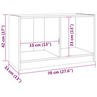 Tv-meubel 70x33x42 cm massief grenenhout 8