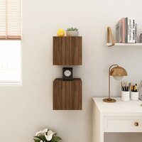 Tv-wandmeubelen 2 st 30,5x30x30 cm bruin eikenkleur 4