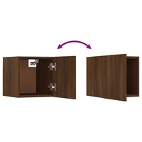 Tv-wandmeubelen 2 st 30,5x30x30 cm bruin eikenkleur 12