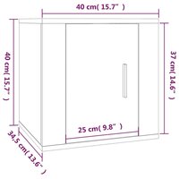 Tv-wandmeubel 40x34,5x40 cm hoogglans wit 11