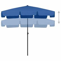 Strandparasol 200x125 cm azuurblauw 3