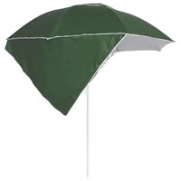 Strandparasol met zijwanden 215 cm groen 3