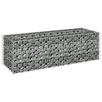 Gabion plantenbak verhoogd 90x30x30 cm gegalvaniseerd staal 3