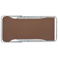 Strandstoelen inklapbaar 2 st staal en oxford stof bruin 6