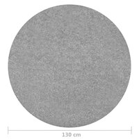 Kunstgras met noppen rond 130 cm grijs 7