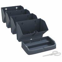 Plantenbakkenset 4 st verticaal polypropeen antracietkleur 6