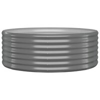 Plantenbak 100x100x36 cm gepoedercoat staal grijs 2