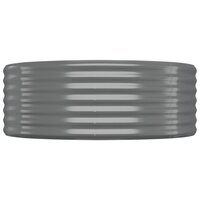 Plantenbak 100x100x36 cm gepoedercoat staal grijs 3