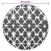 Buitenkleed &Oslash;160 cm polypropeen blauw en wit 6