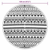 Buitenkleed &Oslash; 120 cm polypropeen zwart 6