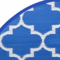 Buitentapijt &Oslash; 200 cm polypropeen blauw 5