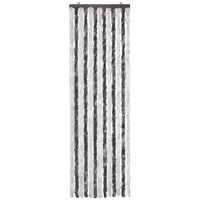 Vliegengordijn 56x185 cm chenille grijs en wit 3