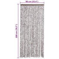 Vliegengordijn 90x200 cm chenille bruin en beige 7