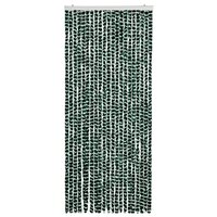 Vliegengordijn 90x220 cm chenille groen en wit 3