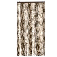 Vliegengordijn 100x220 cm chenille beige en bruin 3