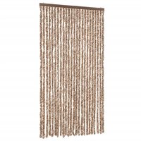 Vliegengordijn 100x220 cm chenille beige en donkerbruin 2