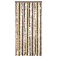 Vliegengordijn 90x220 cm chenille donkerbruin en beige 3
