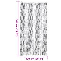 Vliegengordijn 100x200 cm chenille lichtgrijs en donkergrijs 7