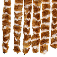 Vliegengordijn 56x200 cm chenille okerkleurig en wit 6