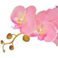 Kunstplant orchidee met pot 75 cm roze 2