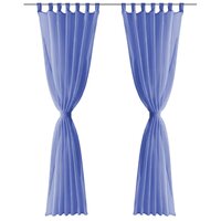 Gordijnen voile 140x225 cm koningsblauw 2 st 3