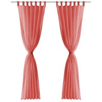 Gordijnen voile 140x225 cm rood 2 st 3