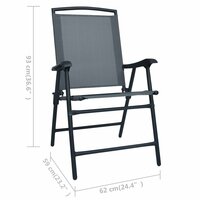 3-delige Bistroset staal grijs 11