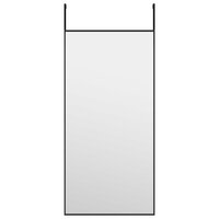 Deurspiegel 30x60 cm glas en aluminium zwart 2