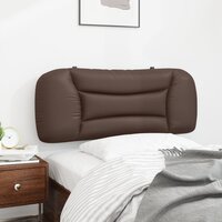 Hoofdbordkussen 100 cm kunstleer bruin 4