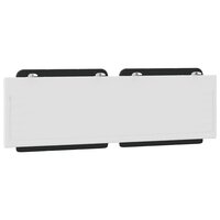 Hoofdbordkussen 160 cm kunstleer zwart en wit 6