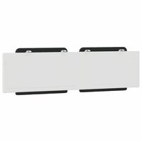 Hoofdbordkussen 180 cm kunstleer zwart en wit 6