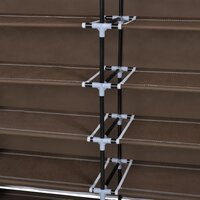 Schoenenkast met hoes 115x28x110 stof bruin 6