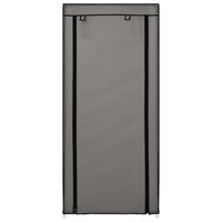 Schoenenkast met hoes 58x28x106 cm stof grijs 4