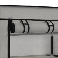 Schoenenkast met hoes 58x28x106 cm stof grijs 6