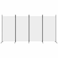 Kamerscherm met 4 panelen 346x180 cm stof wit 3