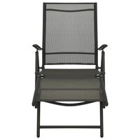 3-delige Loungeset textileen en aluminium zwart 4