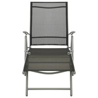 3-delige Loungeset textileen en aluminium zilverkleurig 4